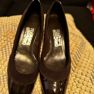 Salvatore Ferragamo Women's Brown  Glossy Heels